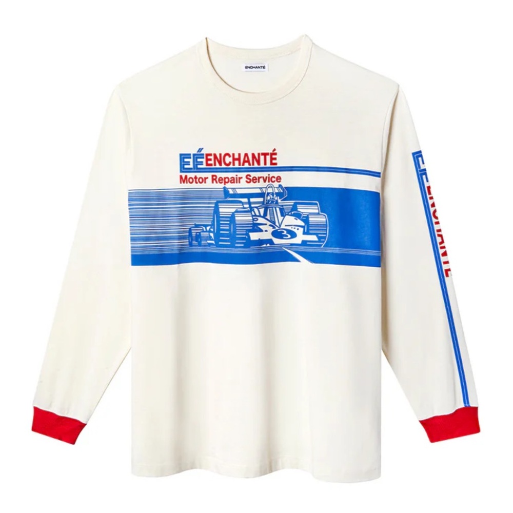 ENCHANTE Long Sleeve Moto T-Shirt in Sz L - Picture 2 of 7